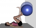 Prone Ball Heel Push Up Against Wall