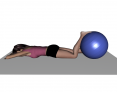 Prone Ball Press Down with Foot