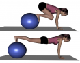 Stability Ball Prone Advanced Knee Tuck