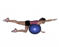 Stability Ball Same Side Arm and Leg Lifts (Beginner)