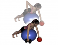 Stability Ball Prone One-Arm Dumbbell Row with Challenge