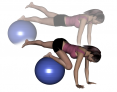 Stability Ball Intermediate Prone One-Leg Plank and Tuck
