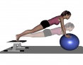 Stability Ball Prone Advanced Pushups