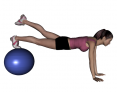 Stability Ball Prone Alternate Leg Lifts with Ball under Toes