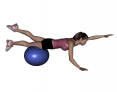 Stability Ball Same Side Arm and Leg Lifts (Intermediate)