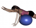 Stability Ball Prone Bilateral Shoulder Flexion