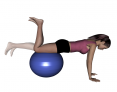 Stability Ball Prone Hamstring Curl