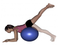 Stability Ball Prone Hip Extension