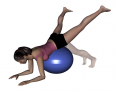 Stability Ball Prone Hip Extension with Abduction