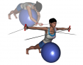Stability Ball Prone Bilateral Low to High Tubing Reverse Fly
