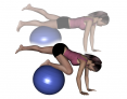 Stability Ball Prone One-Leg Plank and Tuck