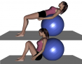 Stability Ball Sit to Prone Lying