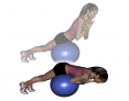 Stability Ball Prone Straight Leg Back Extension